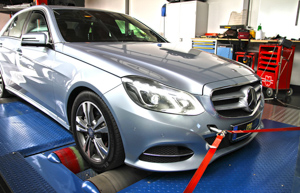 Nový Mercedes E400 (W212) v dyne